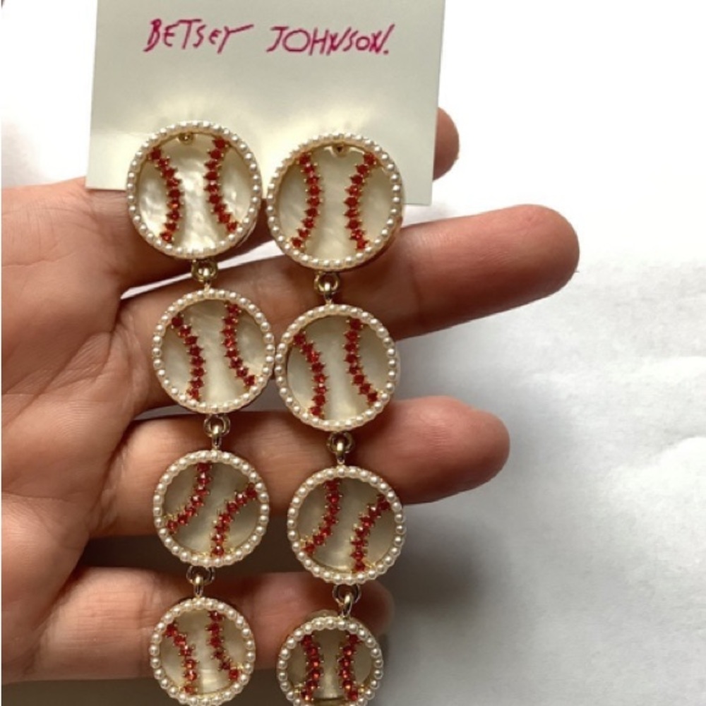 ISO: Betsey Johnson Baseball Earrings